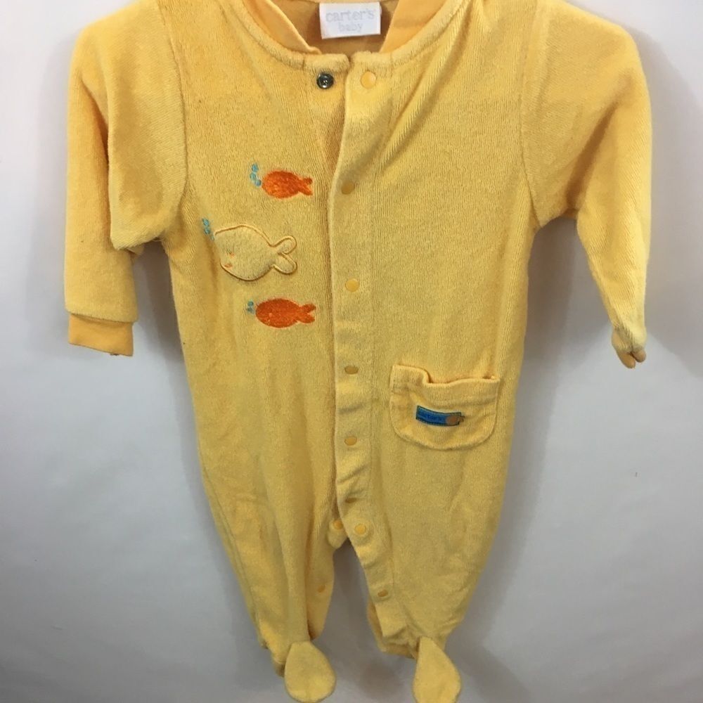 Carter’s Baby Sleepers Pajamas with Feet 3-6 mo Yellow NWOT